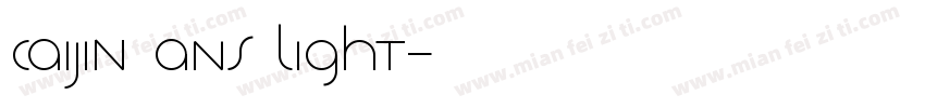 CAIJIN Ans Light字体转换